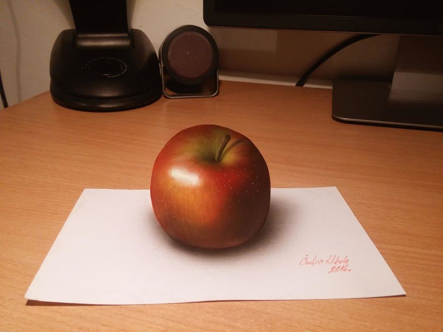 3D яблоко