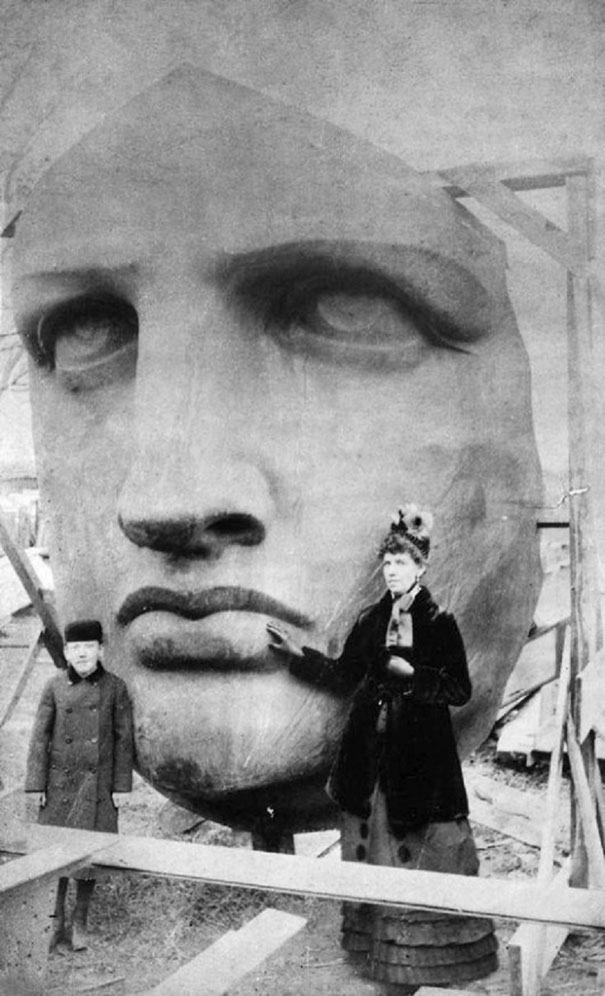 Лицо Статуи Свободы, 1885
