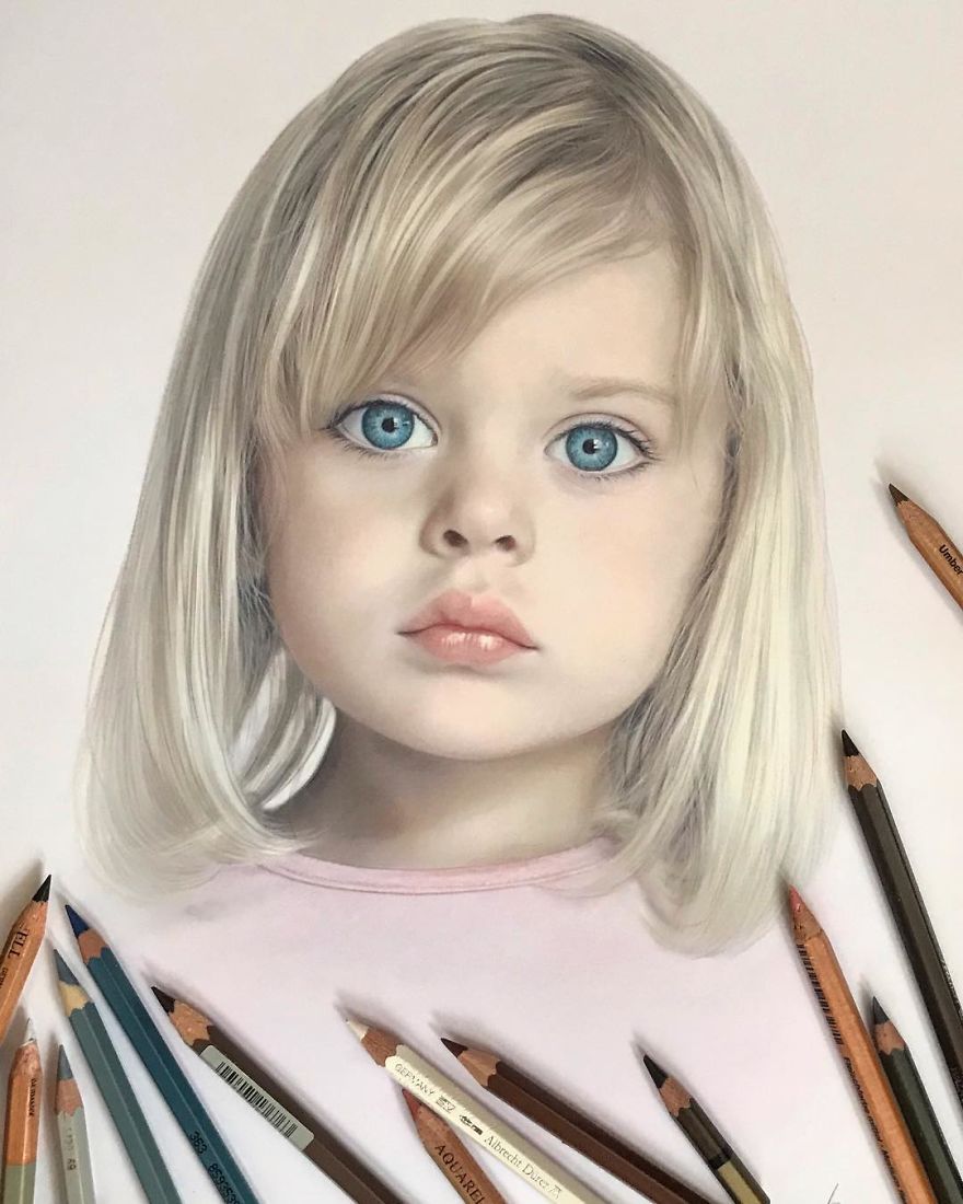 Художник создает удивительные гиперреалистичные рисунки, используя только цветные карандаши
