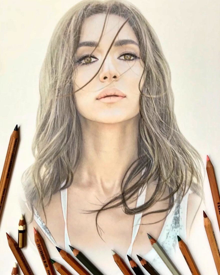 Художник создает удивительные гиперреалистичные рисунки, используя только цветные карандаши